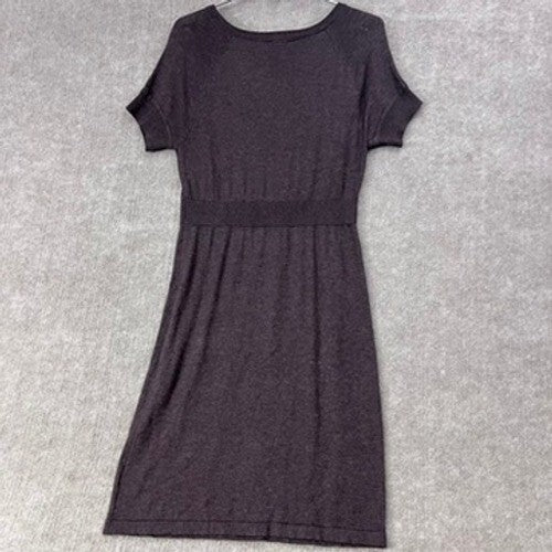 Worthington Knit Dress Womens Medium M Brown Short Sleeve Casual
