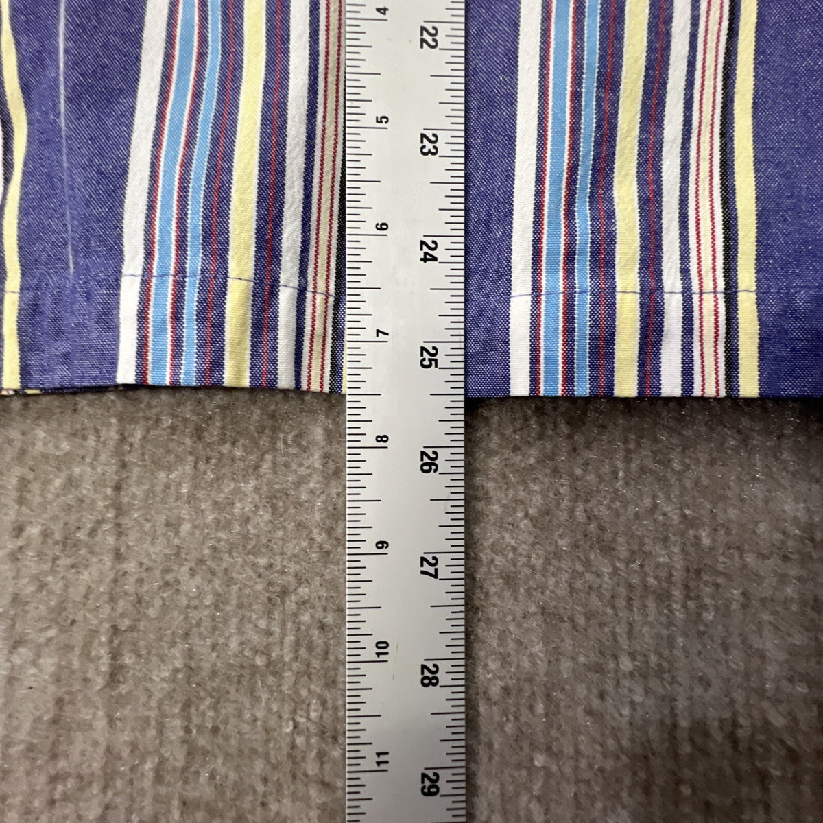 Blair Button-Up Shirt Embroidered Floral Purple White Striped 3/4 Sleeve Top XL