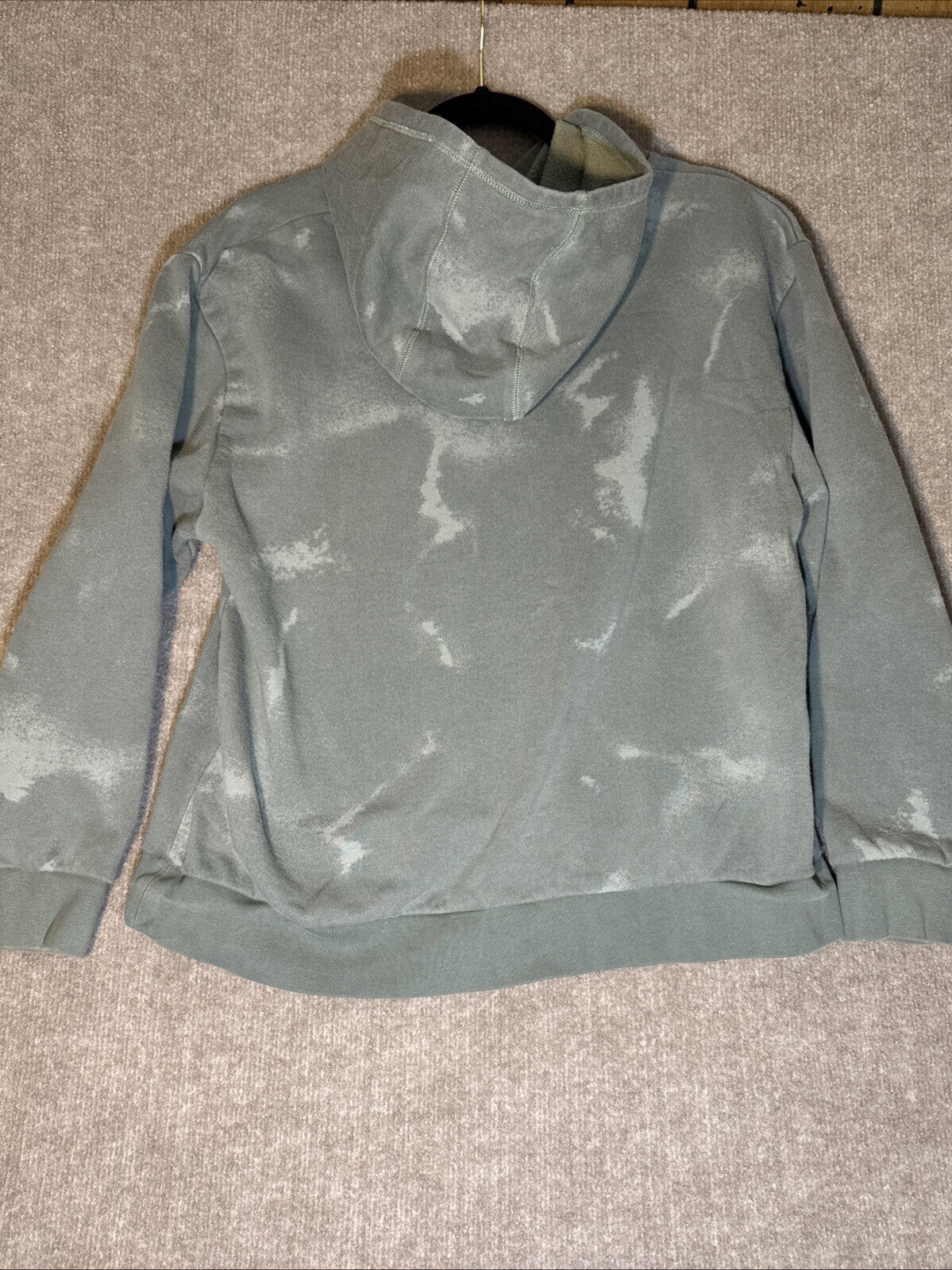 Adidas Hoodie Women 18/20 Kangaroo Pocket Green Cloud Wash Fleece Relaxed Fit