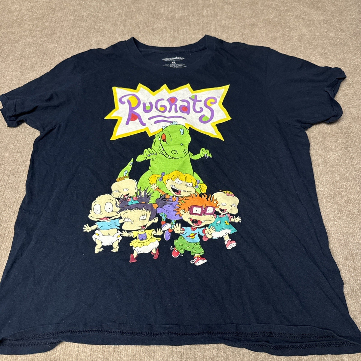 Nickelodeon Rugrats Blue Characters T-Shirt Size XL Cartoon cast