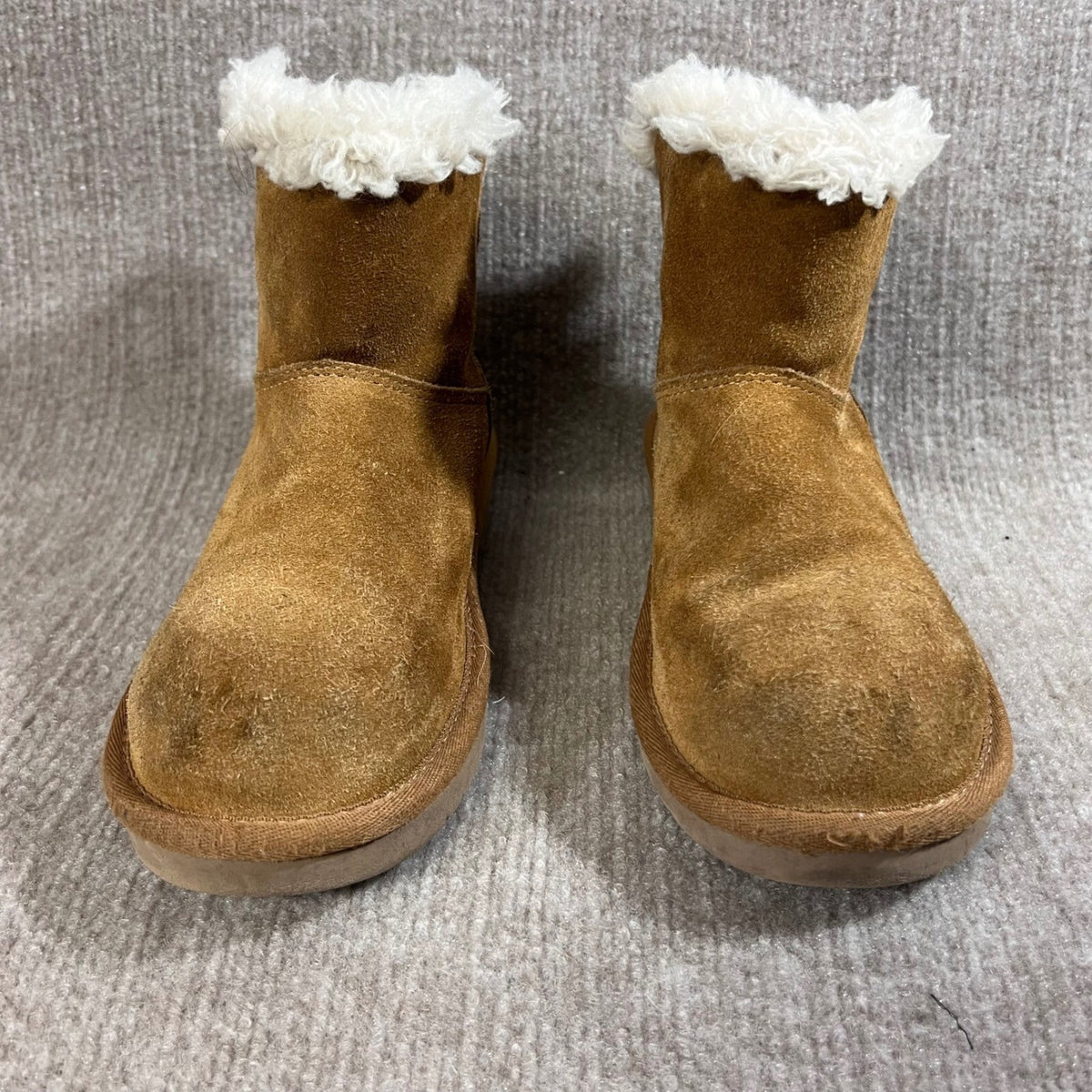 Koolaburra by UGG Suede Leather Winter Boots Fur Trimmed Warm Brown Women's