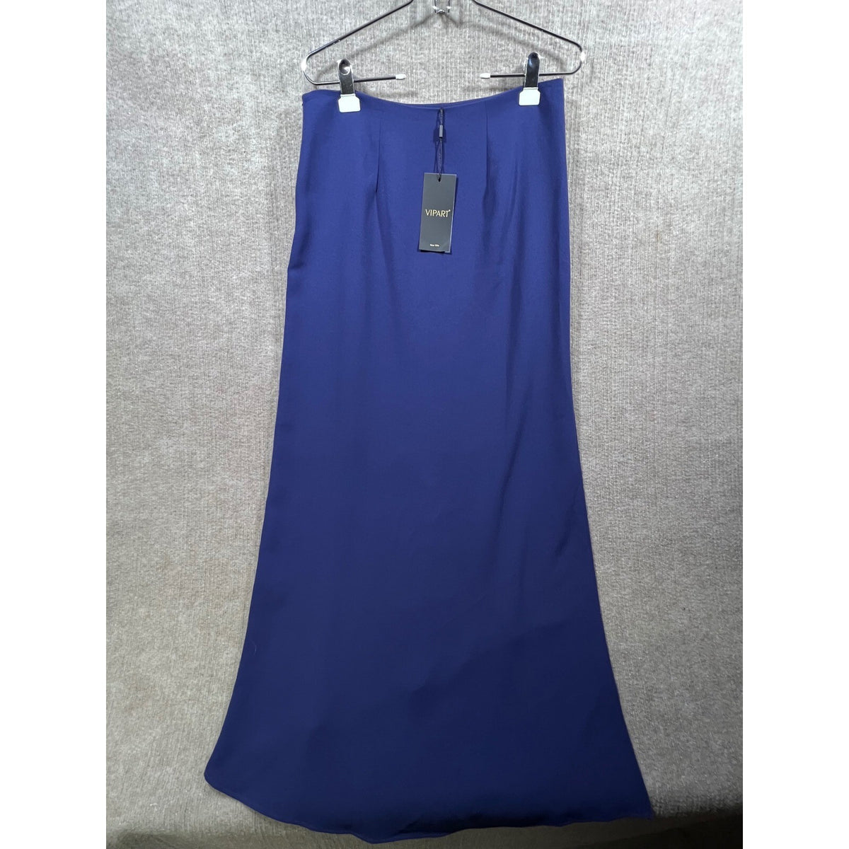 VIPART Women's Blue Maxi Skirt Size 40 8/10 Med Asymmetrical Slit Flowy
