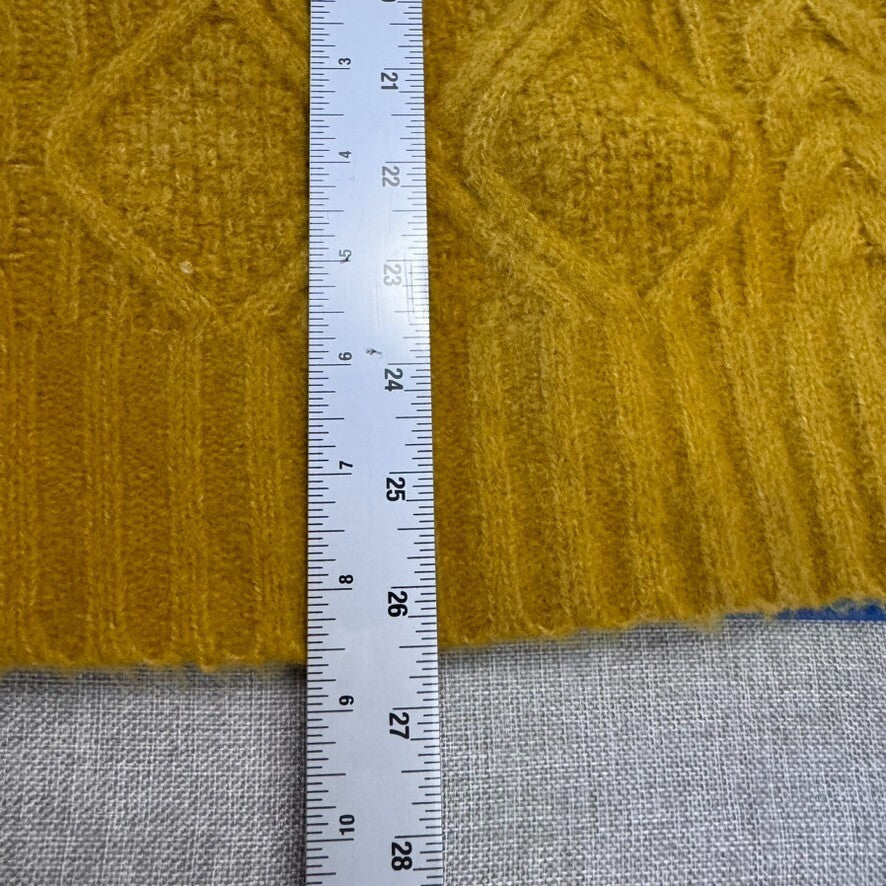 So Yummy Sweater Co XS Mustard Sustainable Recycled Fiber Sweater Chunky Knit