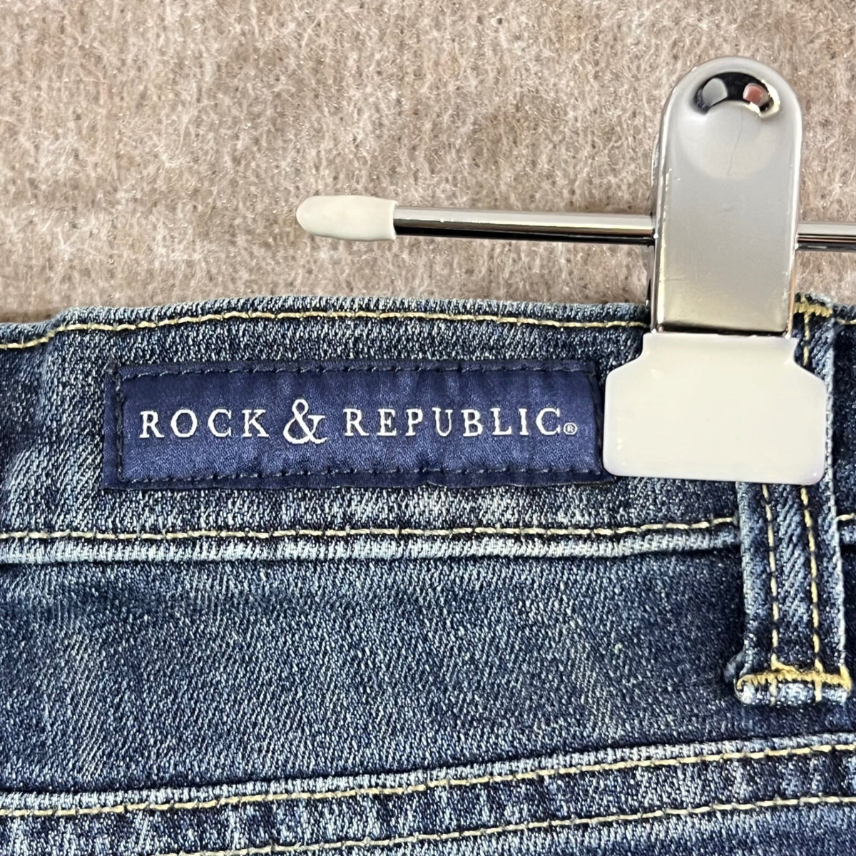 Rock Republic Jeans Womens 26 Skinny Blue Denim Embroidered Y2K Indie Sleaze
