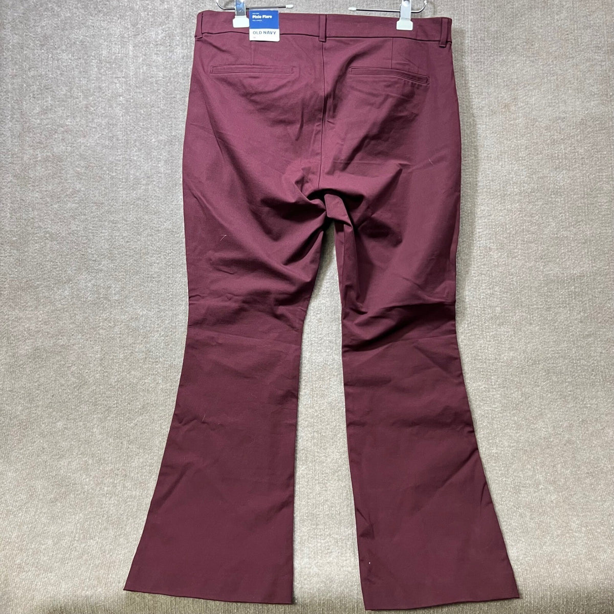 Old Navy High Rise Pixie Flare Pants Burgundy Women's Size 18 NWT