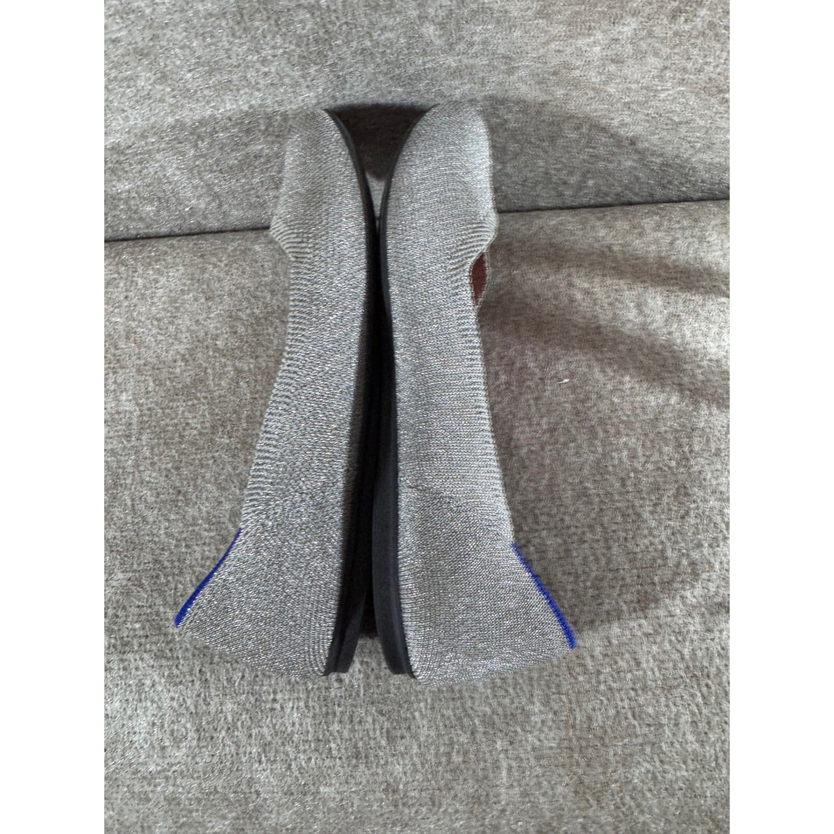 Rothy's The Flat Flats Women 9 Gray Knit Almond Toe Sustainable