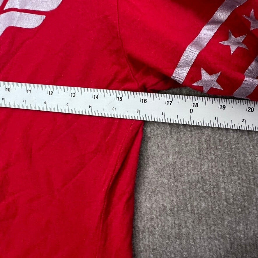DC Comics Wonder Woman XL Graphic T-Shirt Red Star Sleeve Superhero Tee