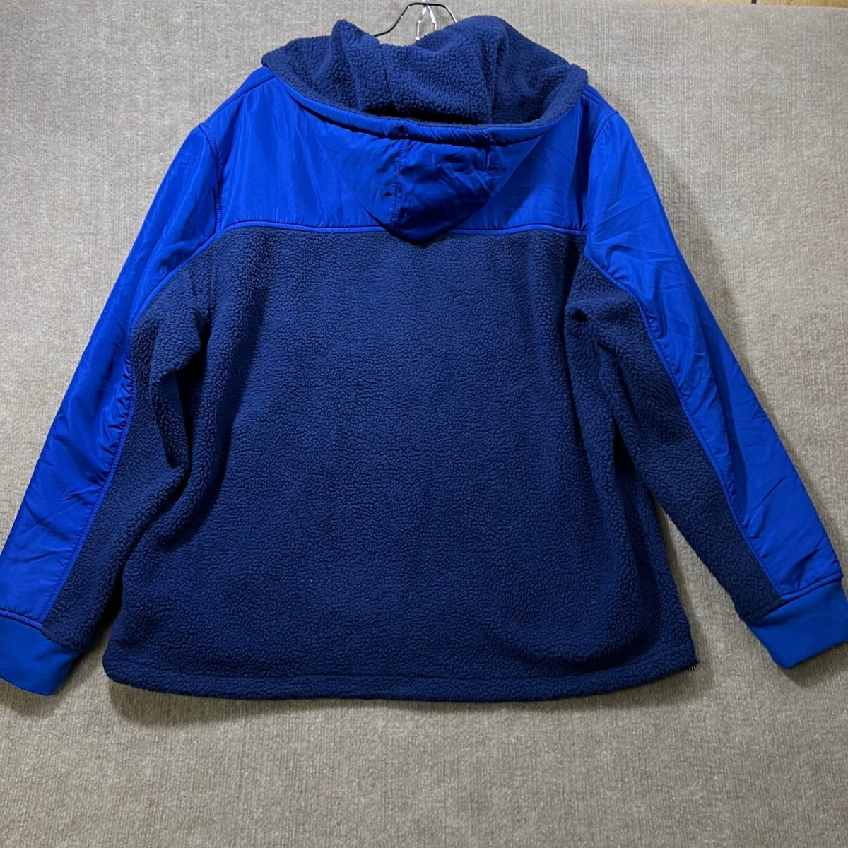 BONOBOS Fielder Pullover Hoodie Fleece Jacket Blue Mens Size L Quarter Zip