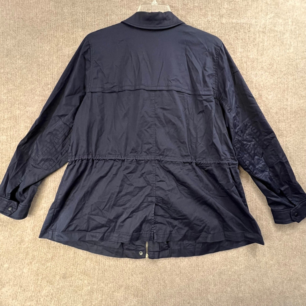 Lane Bryant Womens Navy Blue Cotton Blend Chore Coat Anorak Jacket Size 22