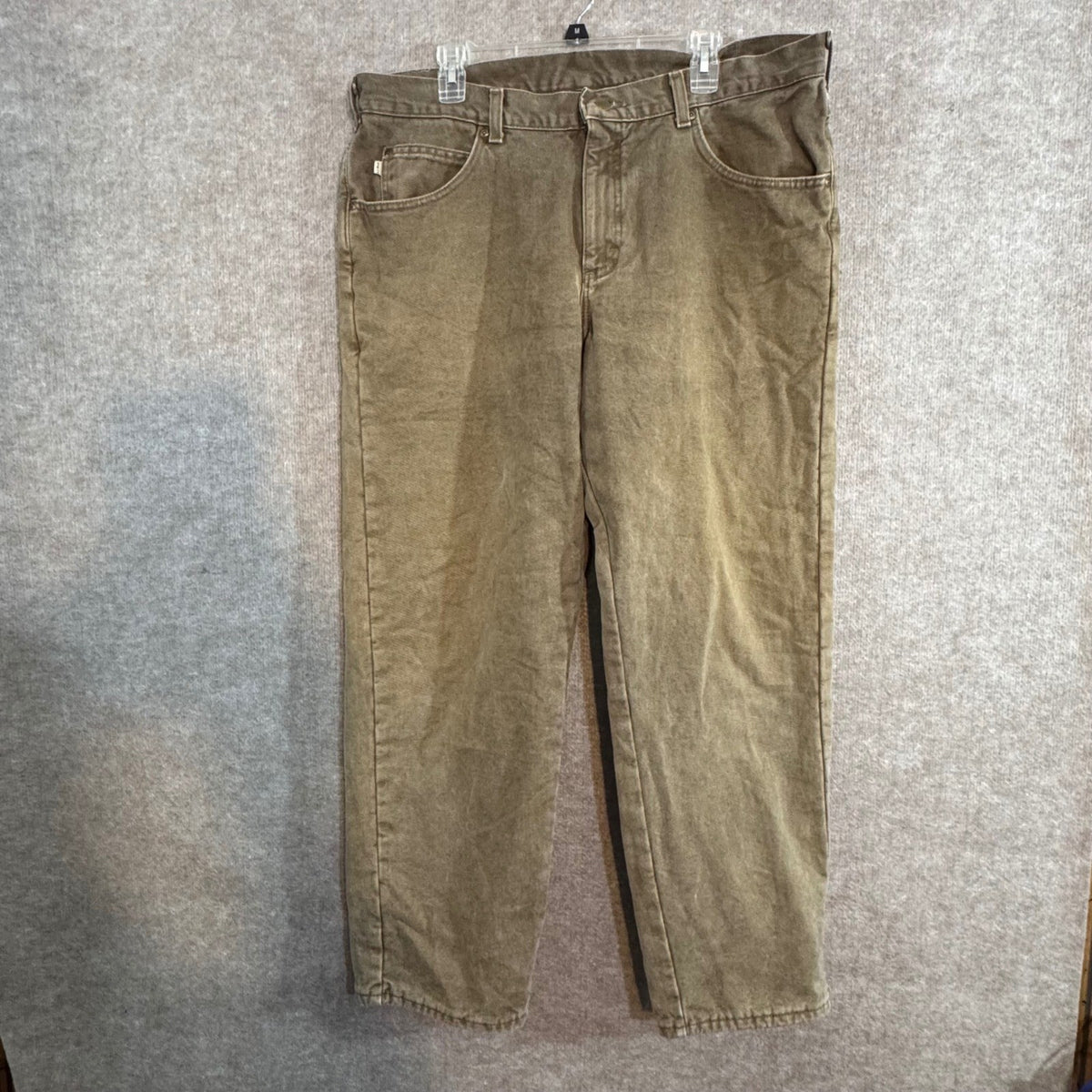 LL Bean Double L Classic Fit Flannel Lined Chino Pants Mens 38x30 Brown Gorpcore