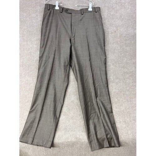 Chaps Men's 44L 38x32 Sleeve Two Button Closure 100% Wool Gray 2 pc Suit