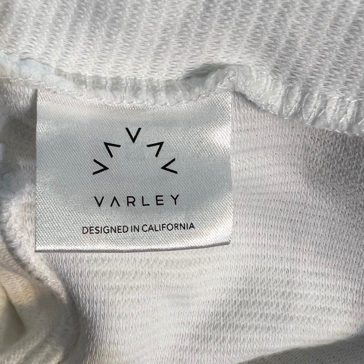 Varley Ribbed Turtleneck Pullover Women XS White Long Sleeve Cotton Loungewear