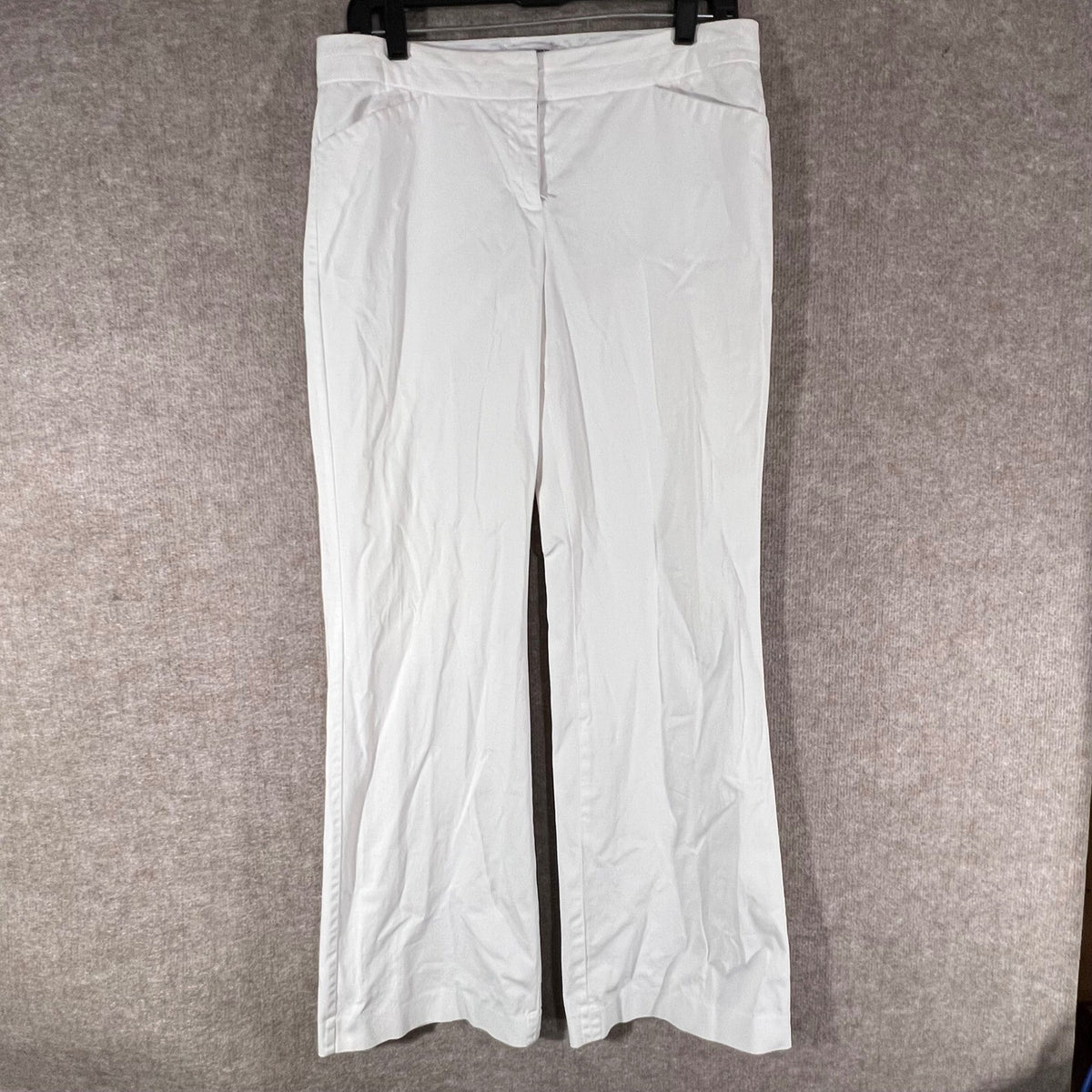 Ann Taylor Loft Pants Womens 10 White Cotton Blend Stretchy Minimalist