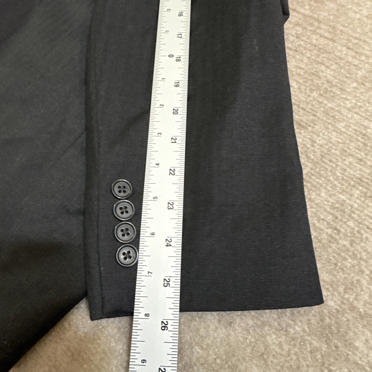 Chaps Ralph Lauren Men Blazer 42L Black Wool Blend Stripe