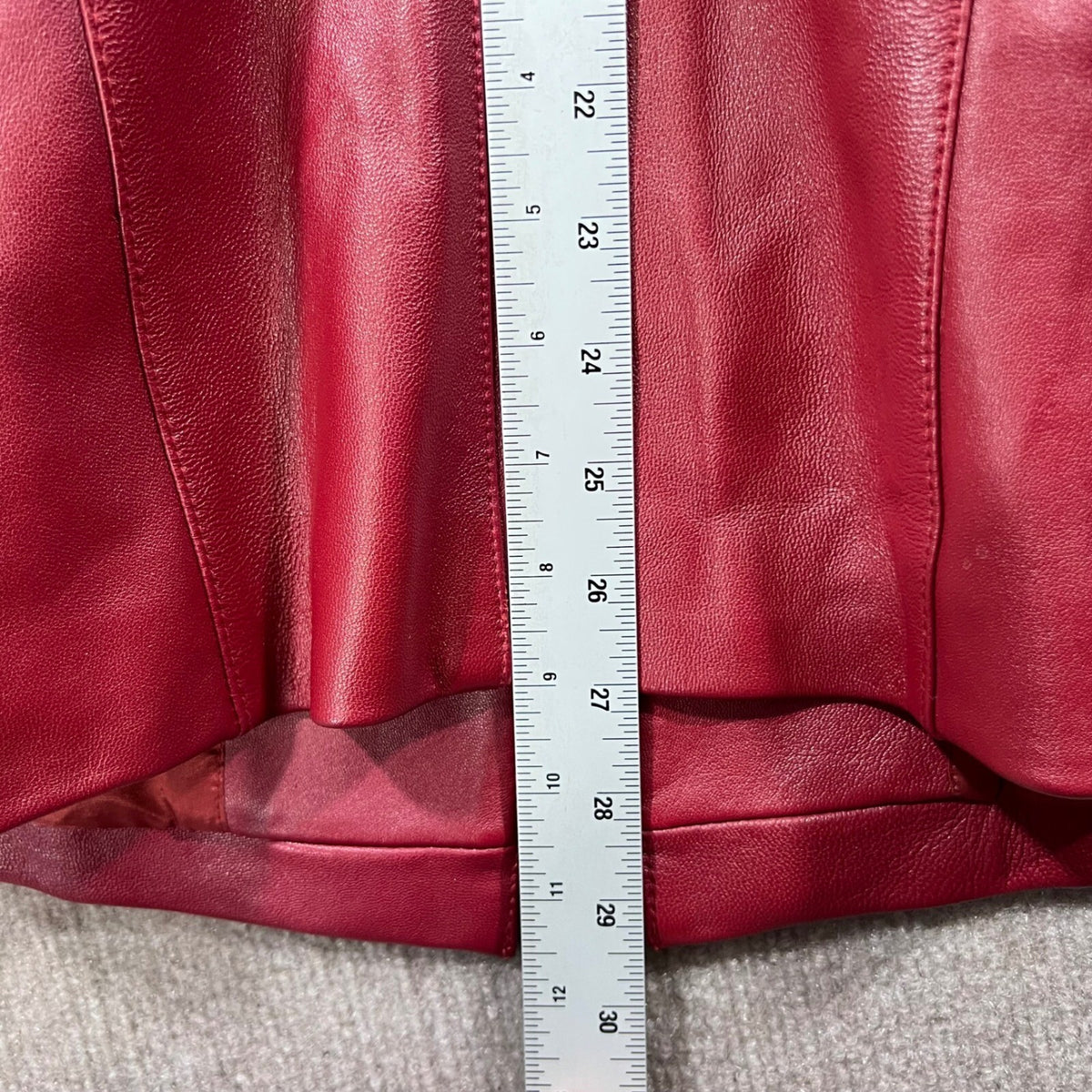 Valerie Stevens Burgundy Red Leather Statement Blazer Jacket Women XL