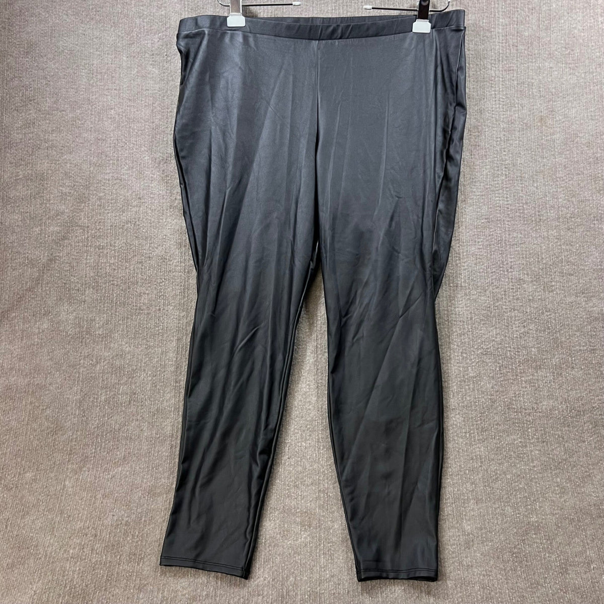Torrid Black Faux Leather Leggings Pants Stretch High Rise Plus Size 3
