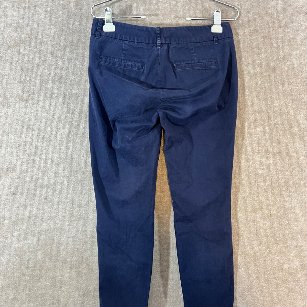 J Crew Factory Frankie Chino Pants Womens 4 Navy Stretch Slim Ankle 08621