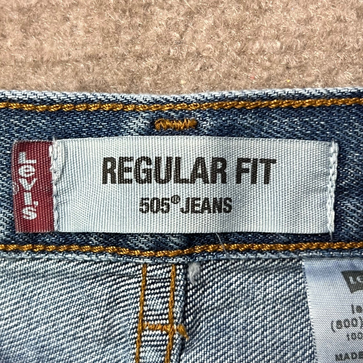 Levi's 505 Regular Fit Jeans Blue Denim Men's Size 33x32 Classic Style