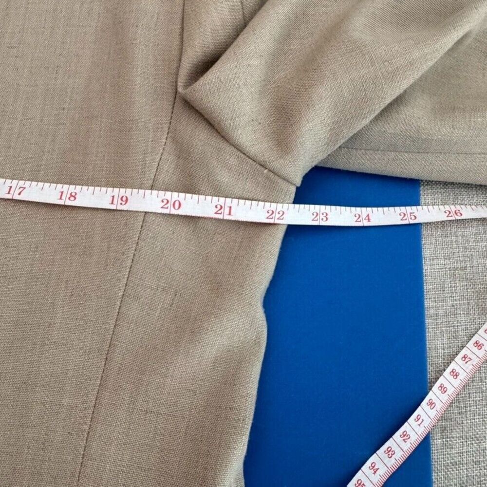 Haggar 42 R Tan Suit 2-button single vent 3 button cuff Blazer Jacket