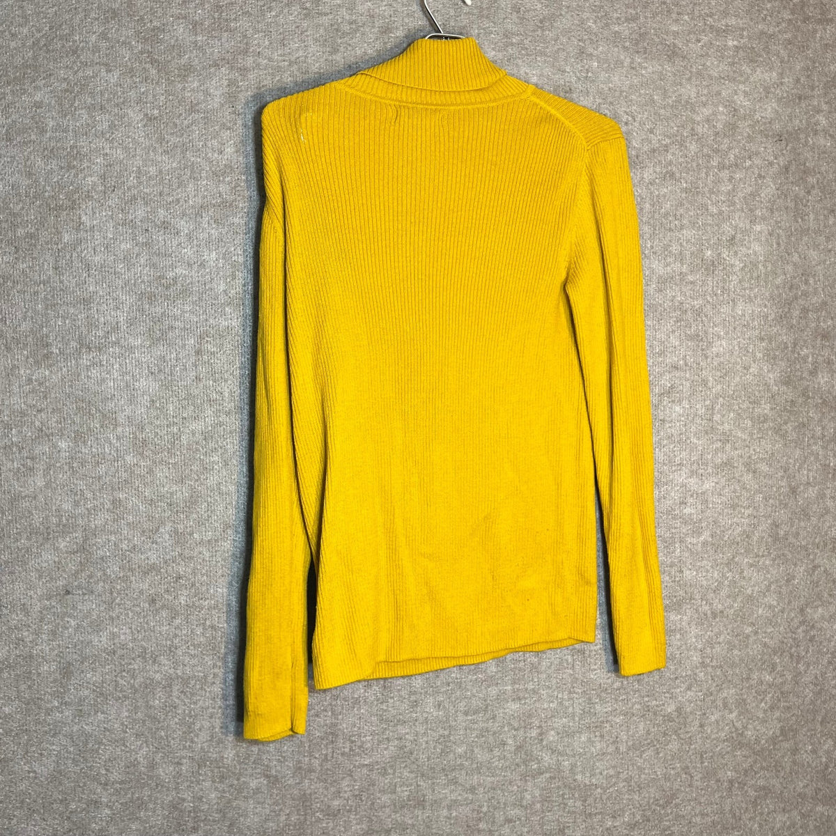 Amazon Essentials Sweater Women L Yellow Ribbed Turtleneck