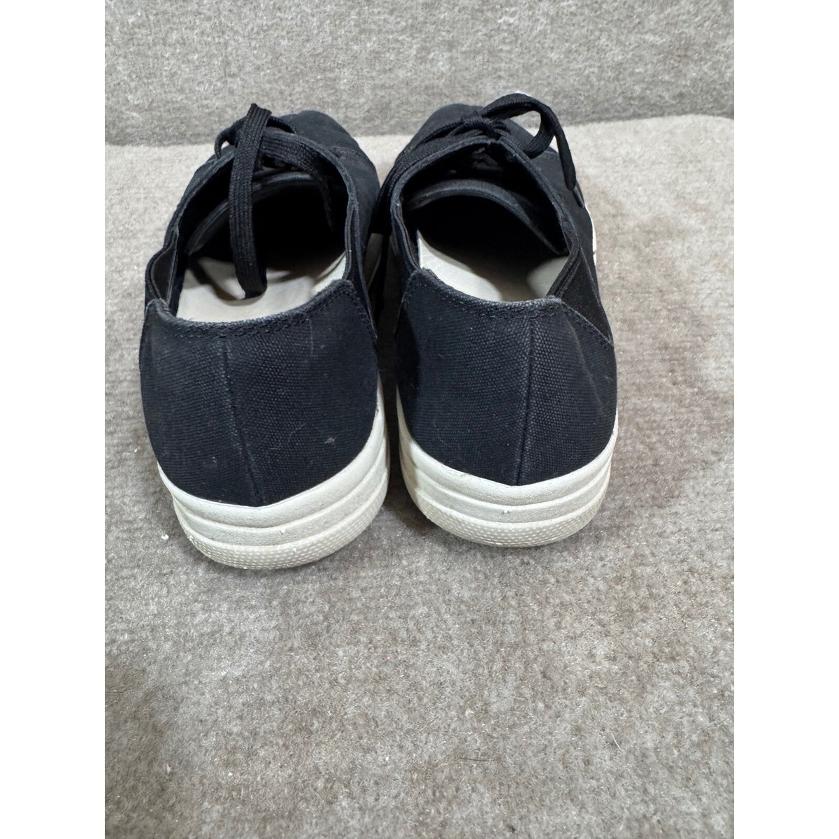 FitFlop Canvas Sneakers Women 9 Black Anatomicush Comfort Casual Minimalist