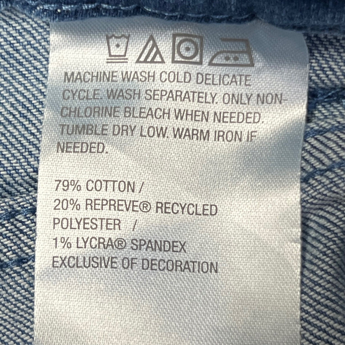 Susan Graver Blue Denim Jeans 22W Embellished Split Hem Stretch Regular Cut