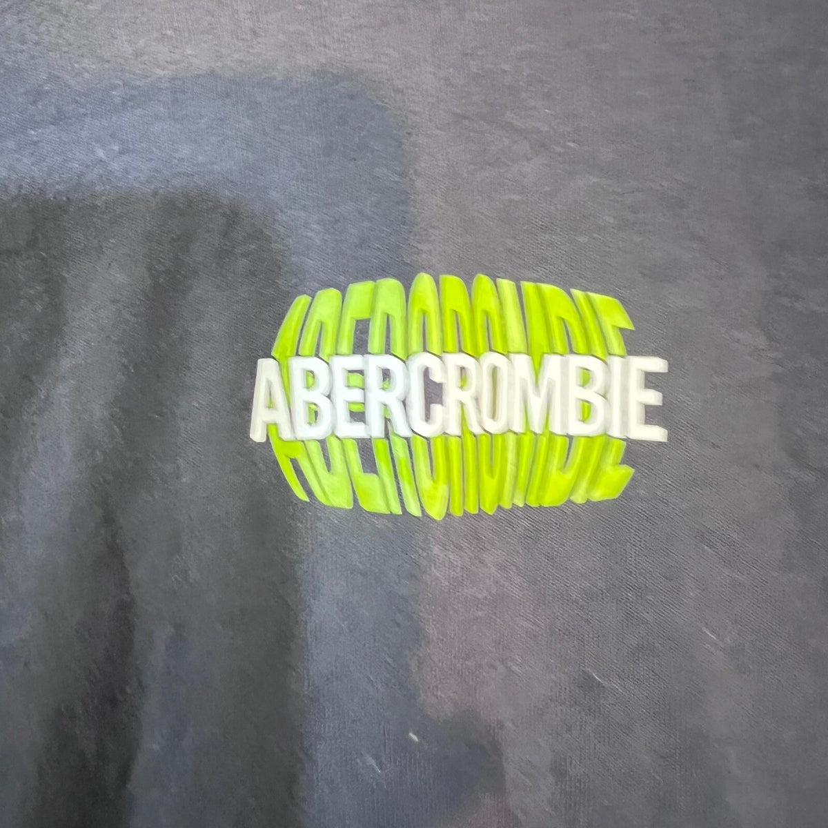 Abercrombie Kids Long Sleeve Graphic T-Shirt Boys 13/14 Black Neon Logo Skate