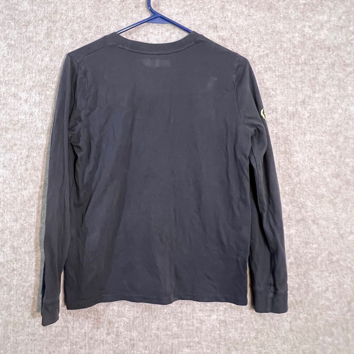 Abercrombie Kids Long Sleeve Graphic T-Shirt Boys 13/14 Black Neon Logo Skate