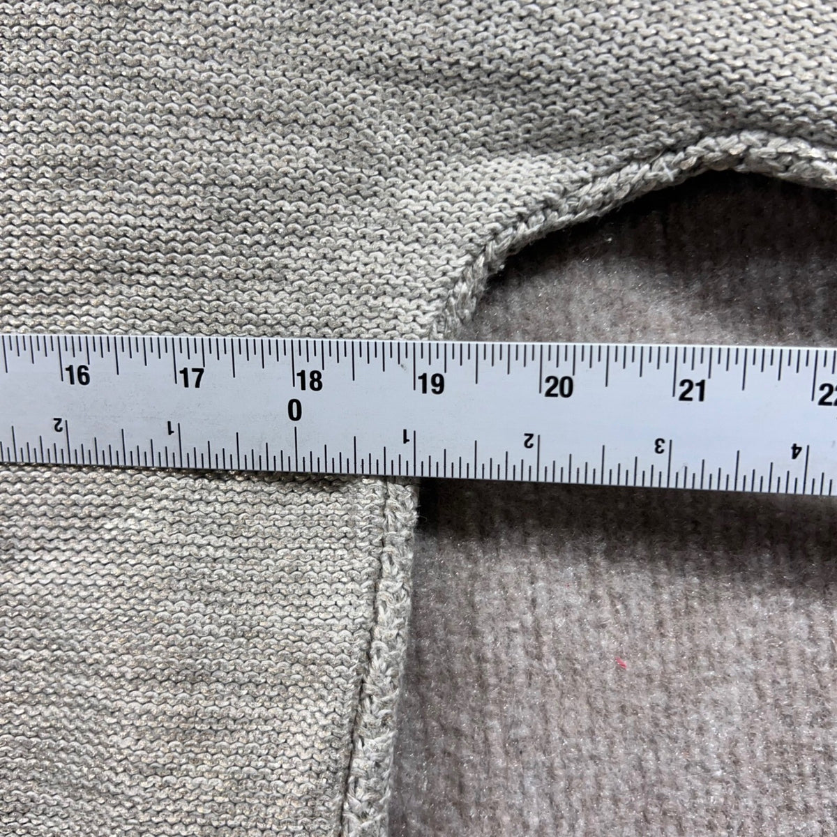 NUMPH Natalie Cable Knit Sweater Light Grey Metallic Sparkle Size M