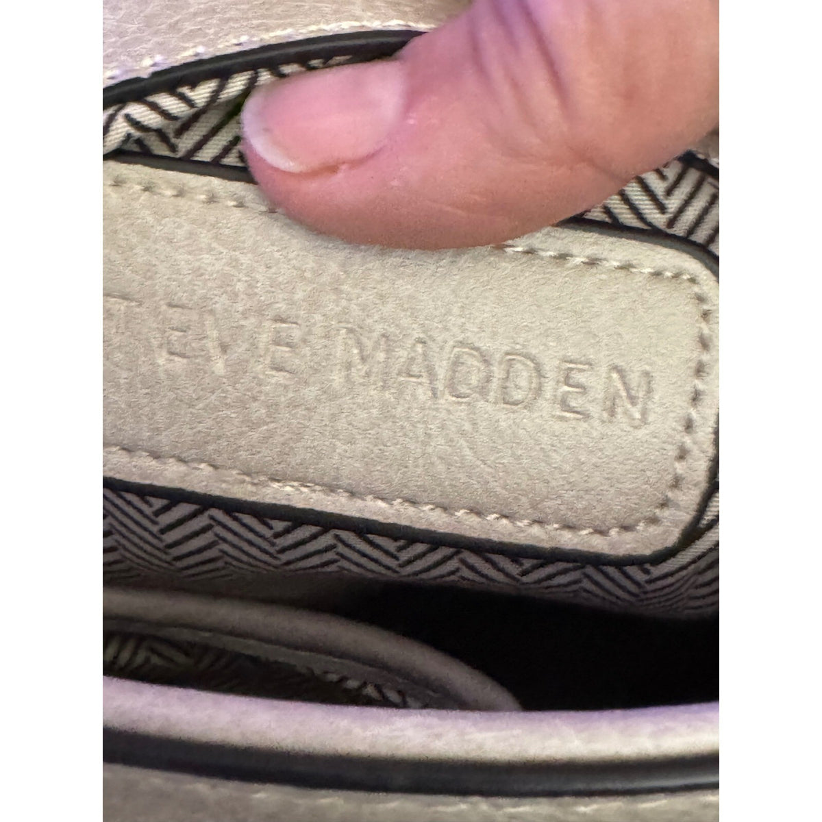 Steve Madden Satchel Shoulder Bag Oversized Faux Leather Braided Whipstitch Boho