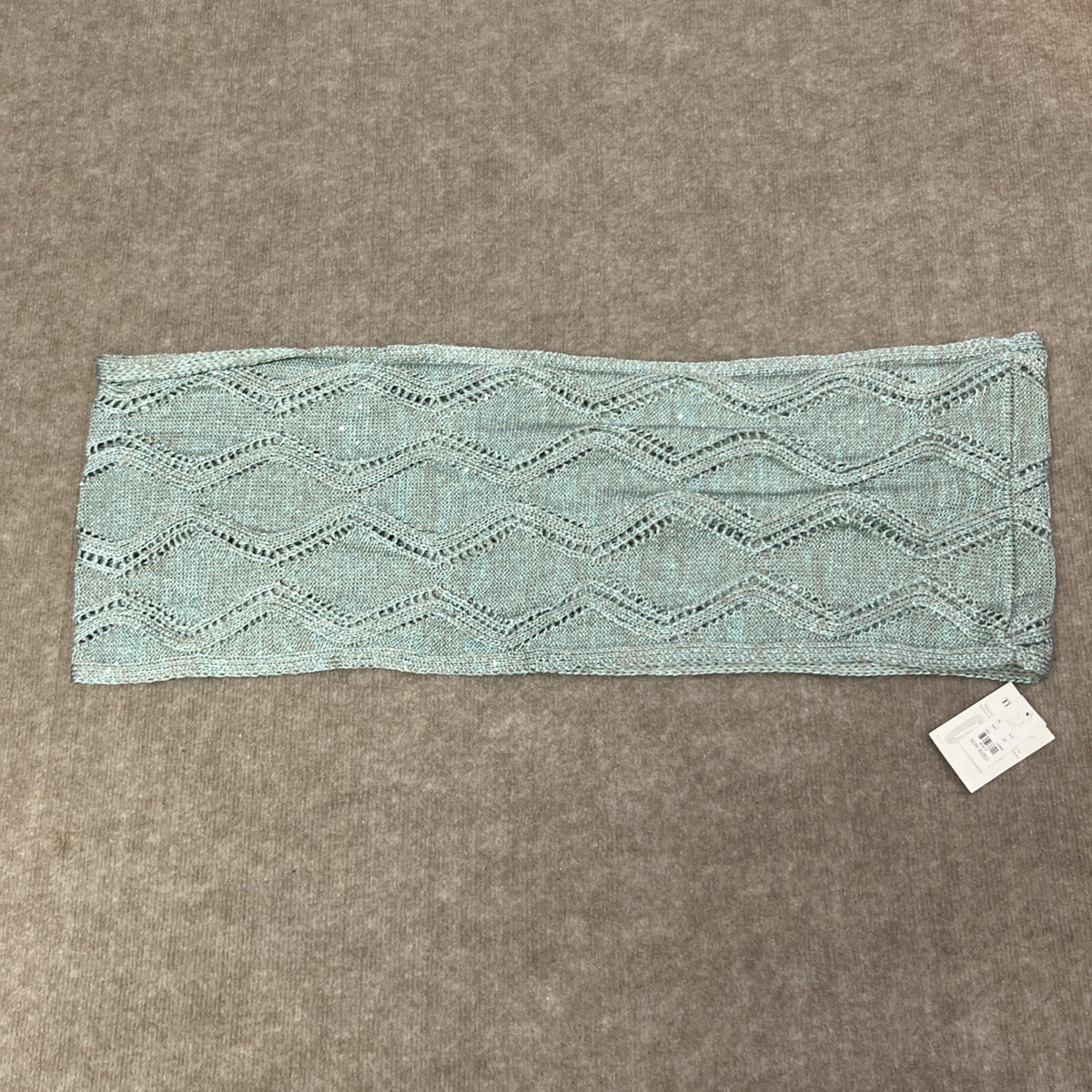 New York & Company Infinity Scarf Blue Chevron Lace Knit NWT One Size Soft