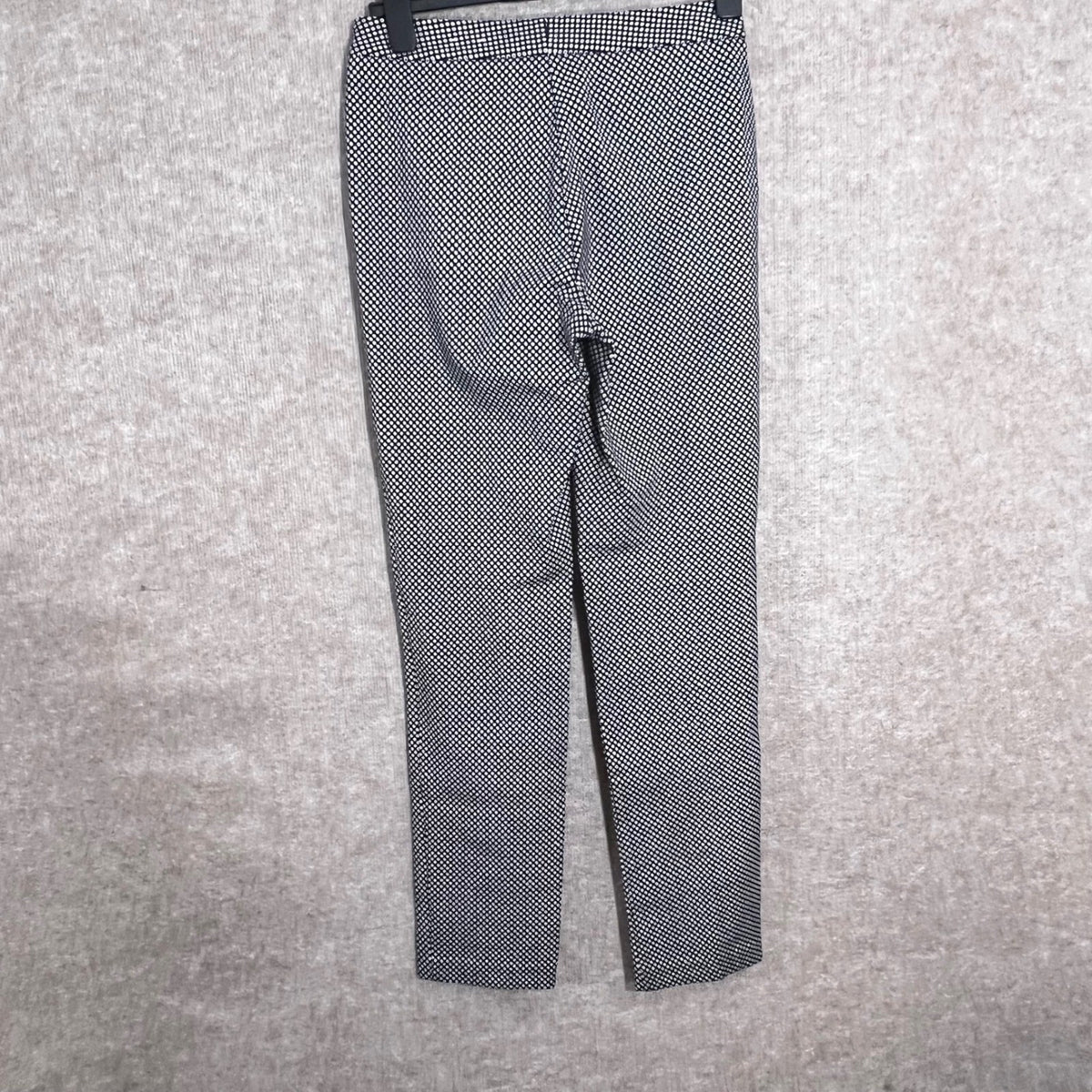 J.McLaughlin Trousers Women 2 Black Geometric Print Stretch Slim Ankle Pant
