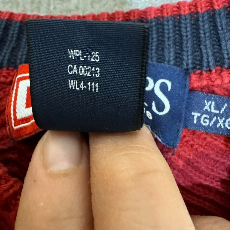Chaps XL Men's Red Sweater Thick Heavy Tight Knit Business Casual Ralph Lauren