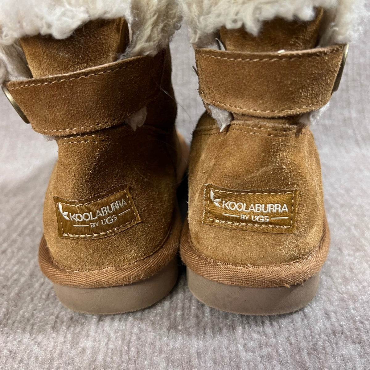 Koolaburra by UGG Suede Leather Winter Boots Fur Trimmed Warm Brown Women's