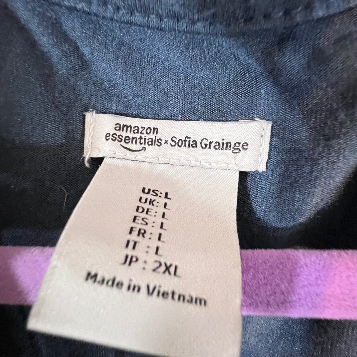Amazon Essentials Sofia Grainge Pajama Set Womens Large Navy Modal Soft Lounge