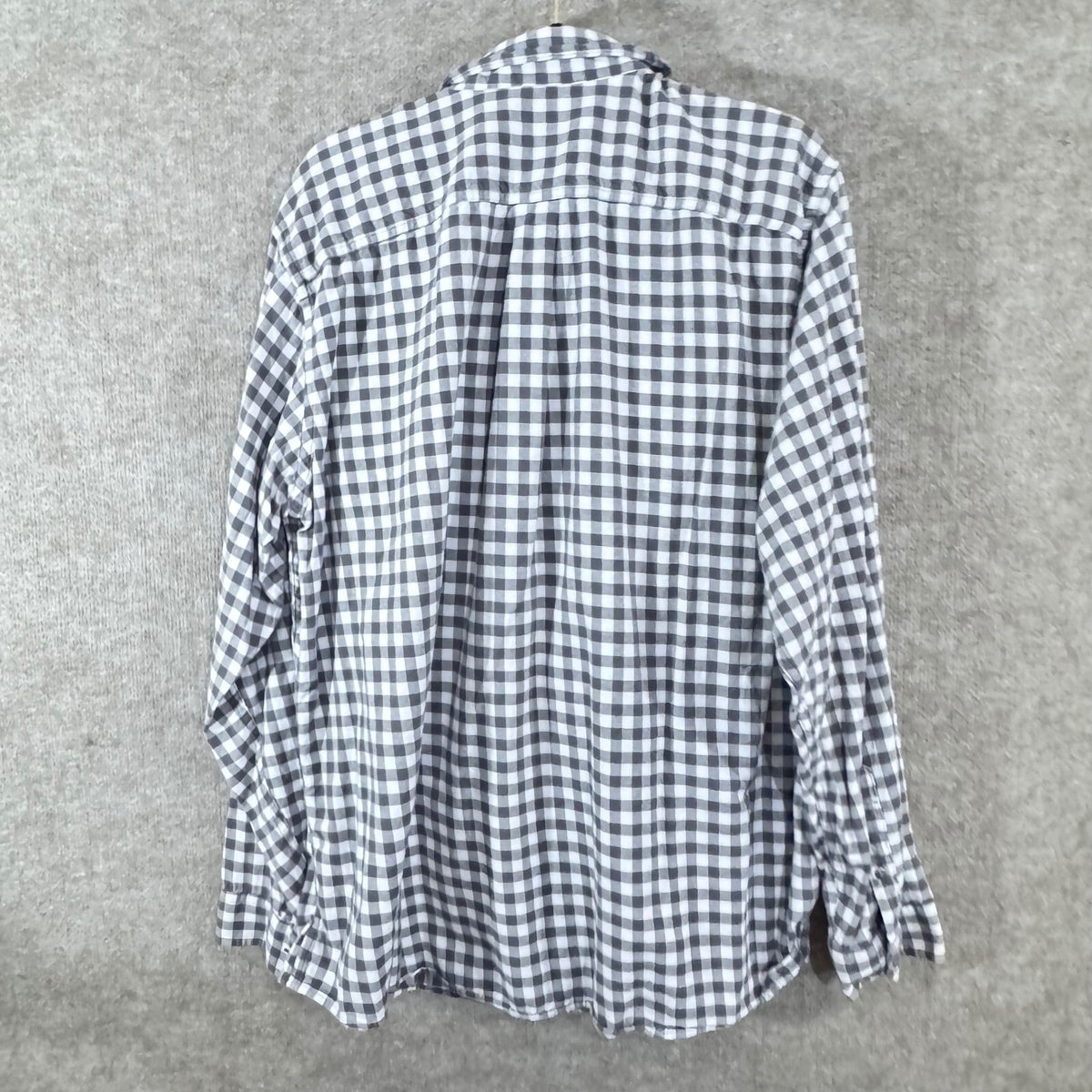 Eddie Bauer Button Up Shirt Mens 2XL Gingham Plaid Classic Fit Soft Flannel