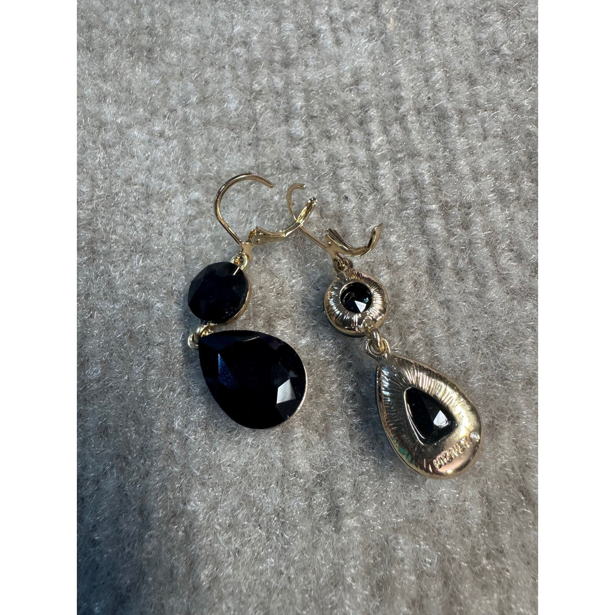 Mixed Earrings Bundle 3pr Black Gold tone Silver tone Dangle Drop Stud