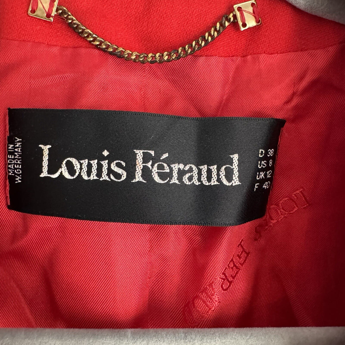 Louis Feraud Vintage Sz 8 Wool & Viscose Double Breasted Short Jacket W Germany