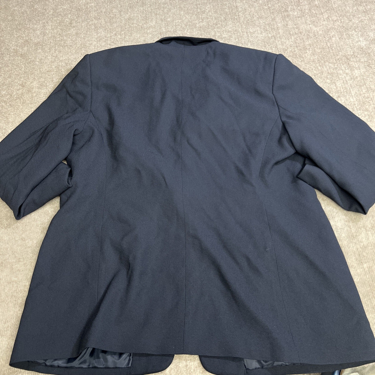 Liz Claiborne Womens Navy Blazer Petite Single Button Closure Sz 14