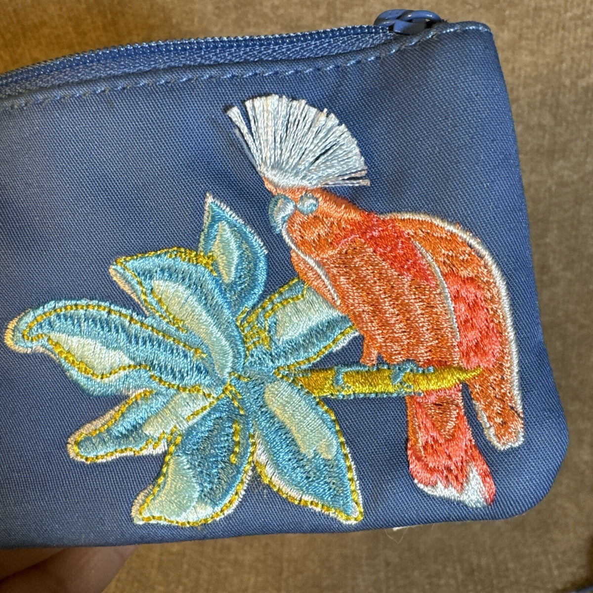 Vera Bradley Zip ID Case Wallet - Embroidered Rain Forest Canopy, NWT