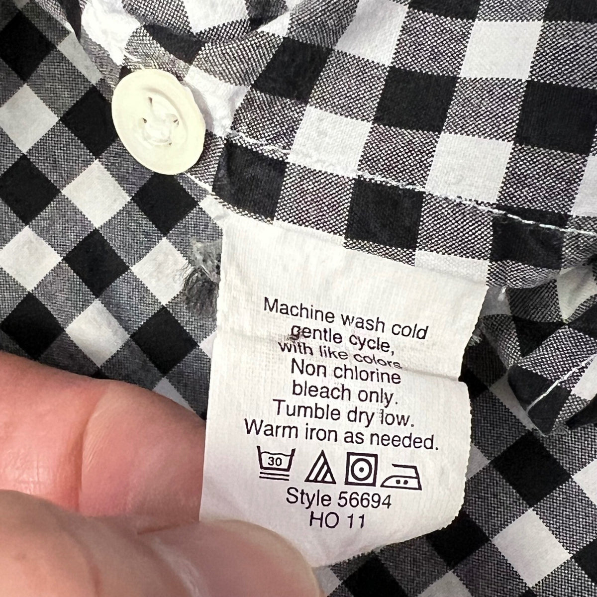 J.Crew The Perfect Shirt Women's Black White Gingham Check Button Down Top
