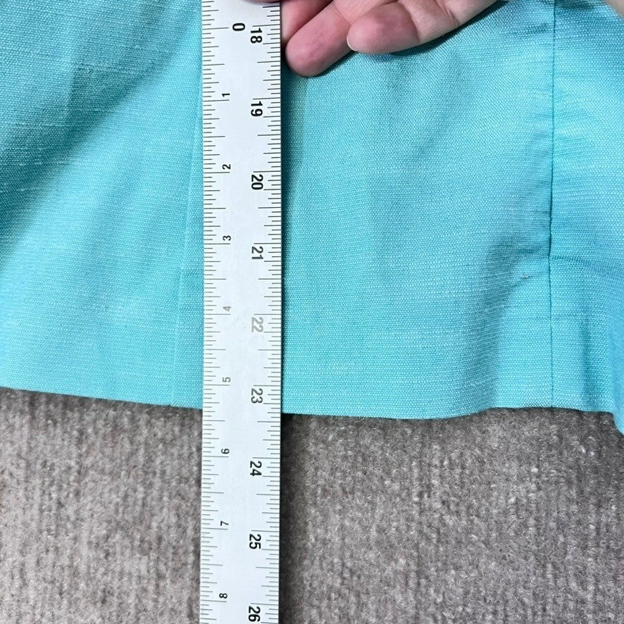 Maurices XXL Blue Open Front Blazer Ruched 3/4 Sleeve Cotton Blend