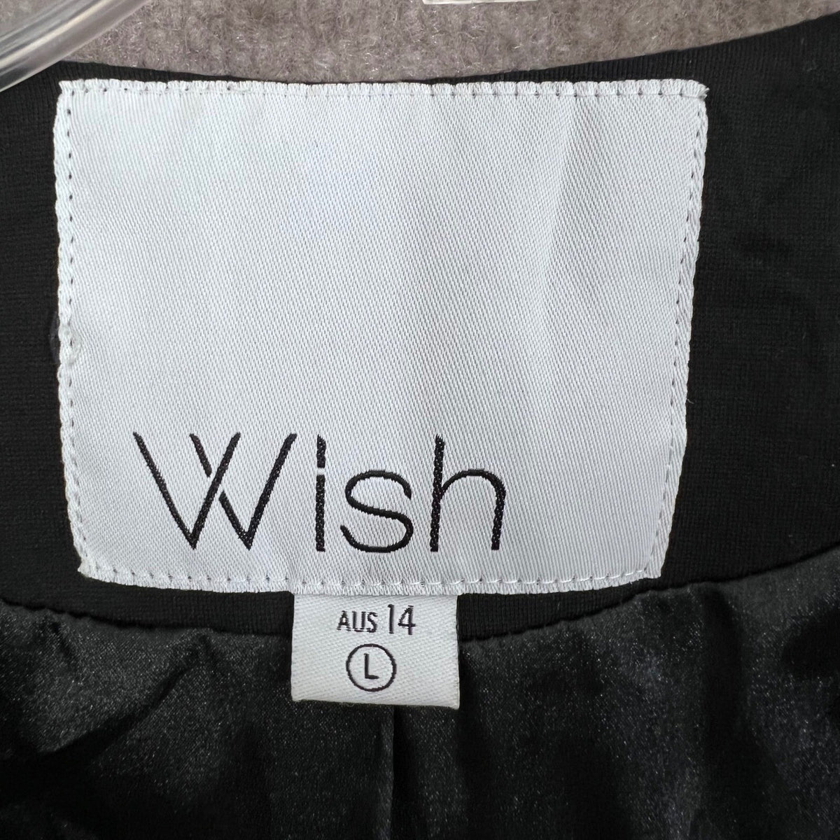 Wish Australia Black Blazer Jacket Open Front Career Office Work L