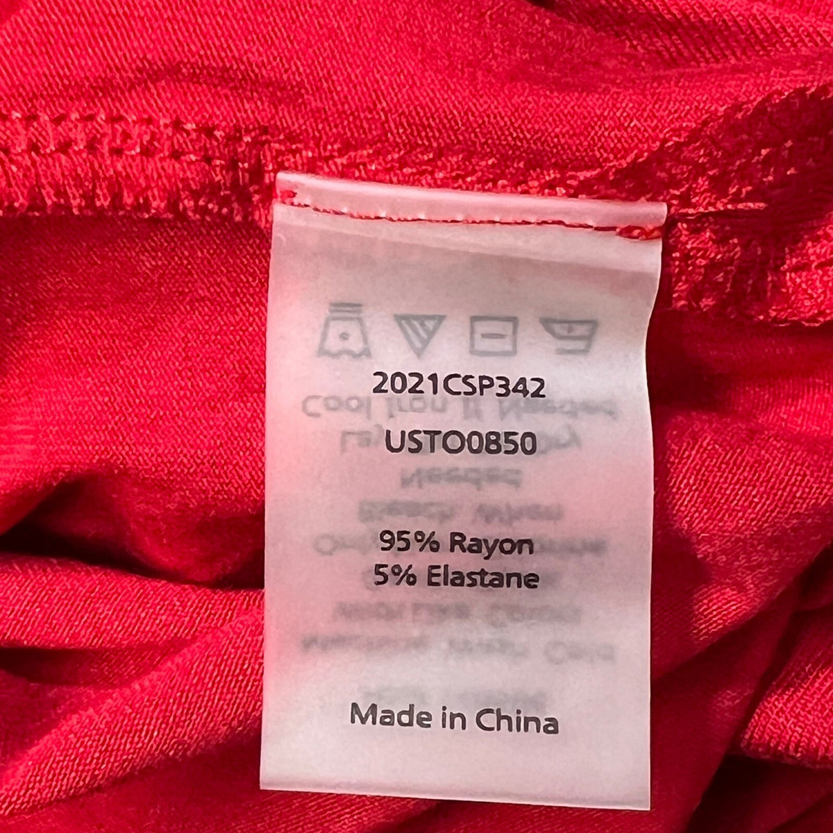 Universal Standard Top Red Jersey Rayon Elbow Sleeve Size XS V-Neck NWT