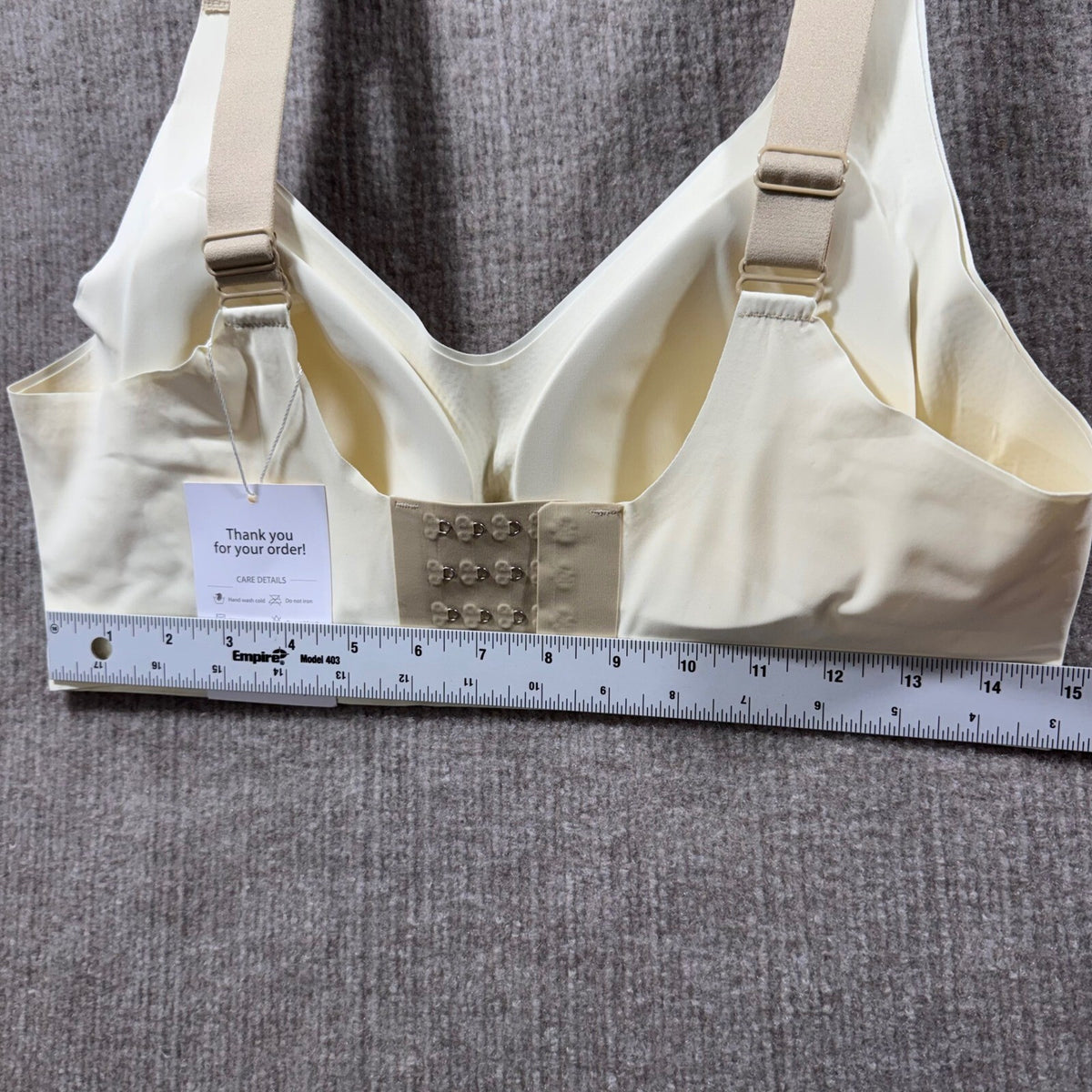 LushFitting 32C Seamless Comfort Wireless Bra Beige Support Everyday