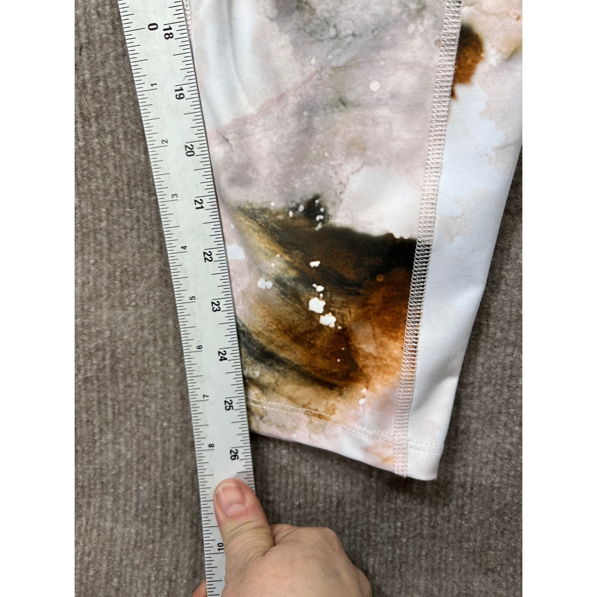 Apana High Waisted Athletic Leggings with Pockets Marble Print XL