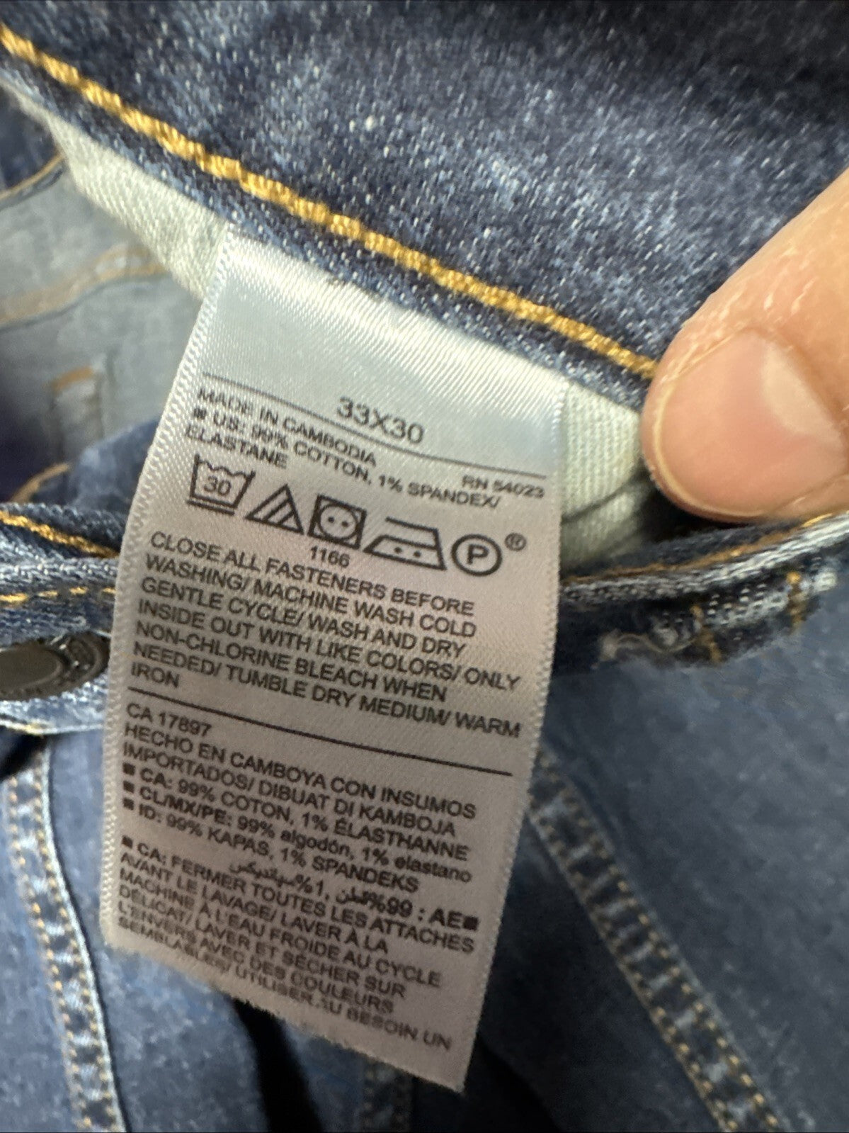 Old Navy Regular Standard Mens Jeans 33x30 Mid Rise Straight Leg