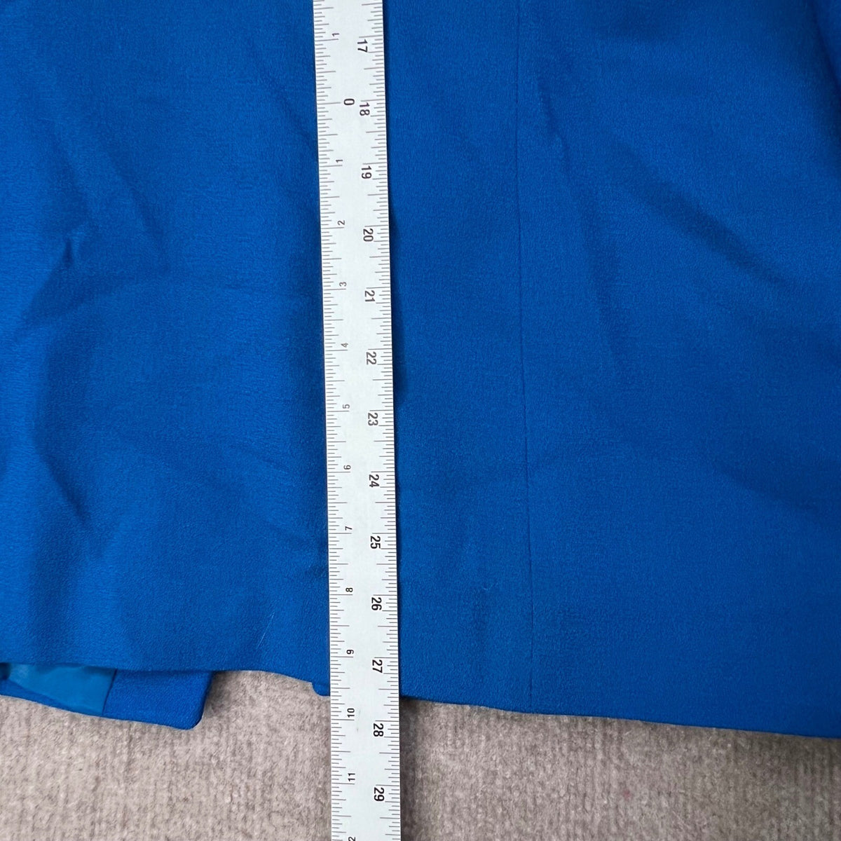 Mary Kay All-Bilt Blazer Jacket 8R Blue Black Trim Single Button Career