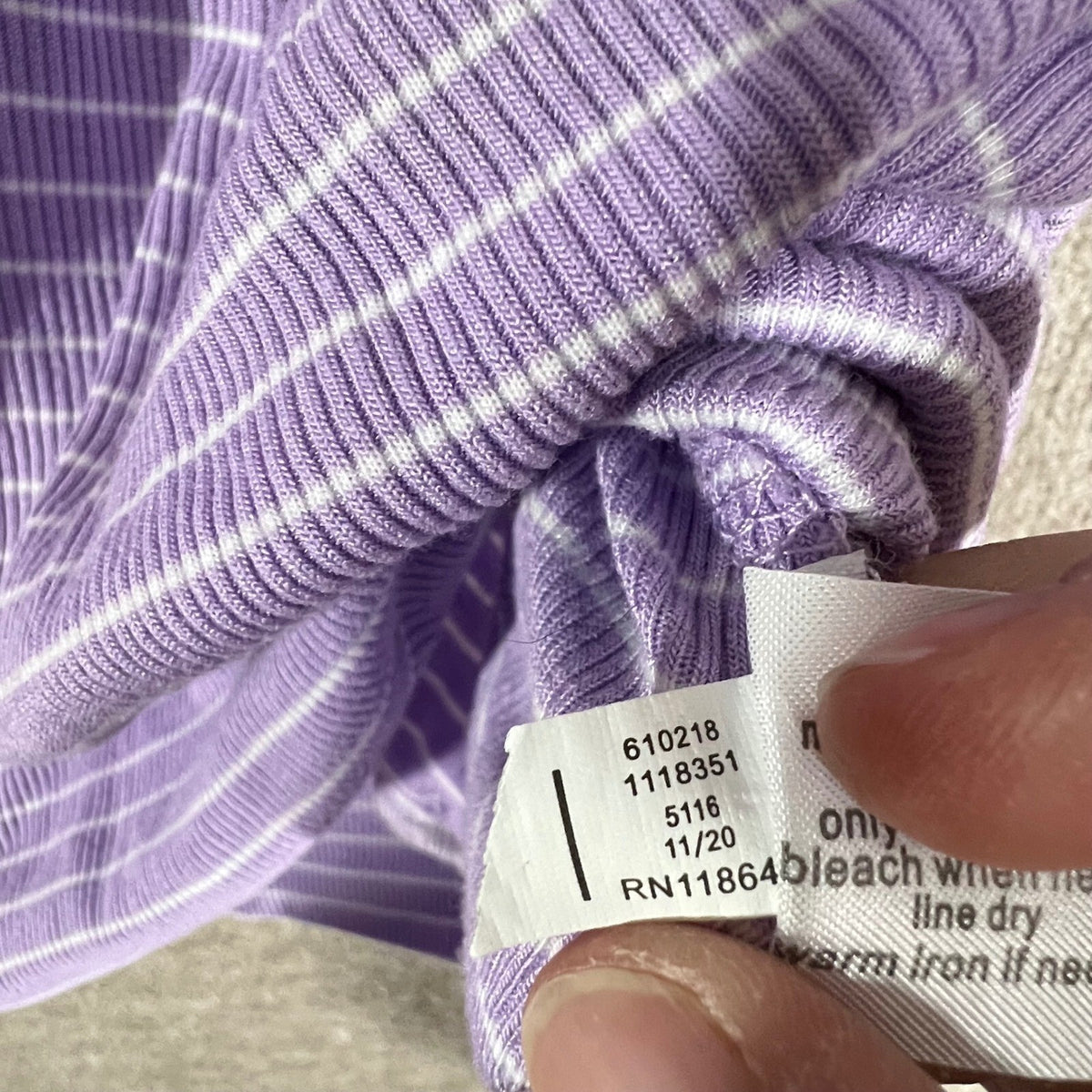 Lane Bryant Striped Top Womens 14/16 Purple Long Sleeve Stretchy Casual Stripe