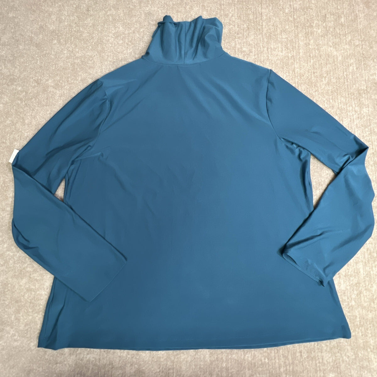 NWT Apt 9 2X Turtle Mock Neck Pullover Teal Long Sleeve Preppy Stretch Knit